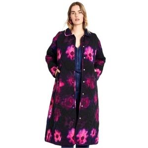 Rachel Comey x Target Smudge Floral Quilted Puffer Trench Jacket